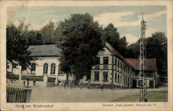 Postcard Weidensdorf Remse an der Mulde, Gasthof Gute Quelle