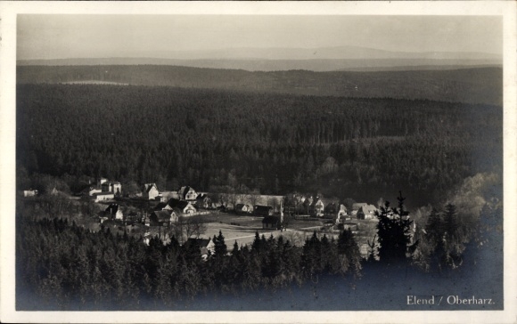 Ak Elend Oberharz am Brocken, Panorama