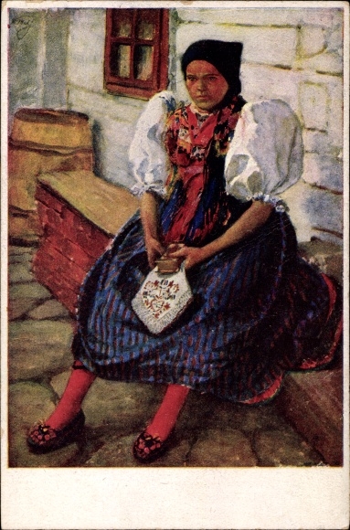 Artist PC Maly, V., Woman in Czechoslovak costume