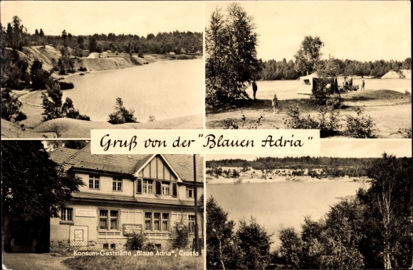 Ak Crosta Großdubrau in Saksen, Blauwe Adriatische Zee, consumptierestaurant