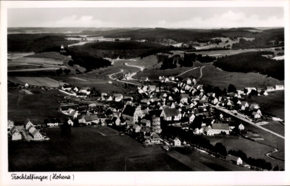 Postcard Trochtelfingen Baden Württemberg, aerial photograph