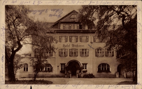 Postcard Freilassing in Upper Bavaria, Bahnhof-Hotel, Hotel Föckerer