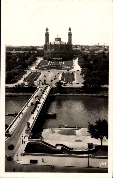 Ansichtkaart Parijs XVIe Trocadéro, Pont d'Iena, Palais du Trocadéro