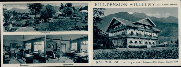 Klapp Postcard Bad Wiessee in Upper Bavaria, Kurpension Wilhelmy