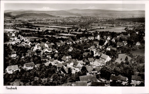 Postcard Neufrach, aerial photograph
