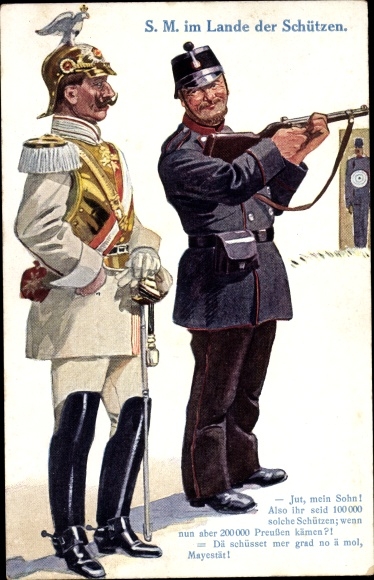 Artist PC SM in the land of the shooters, Kaiser Wilhelm II of Prussia, French soldier