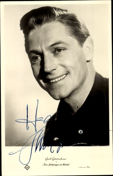 Postcard actor Gustl Gstettenbaur, Stark-Gstettenbaur, portrait, autograph