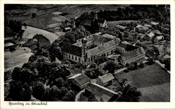 Postcard Beuerberg Eurasburg in Upper Bavaria, aerial photograph
