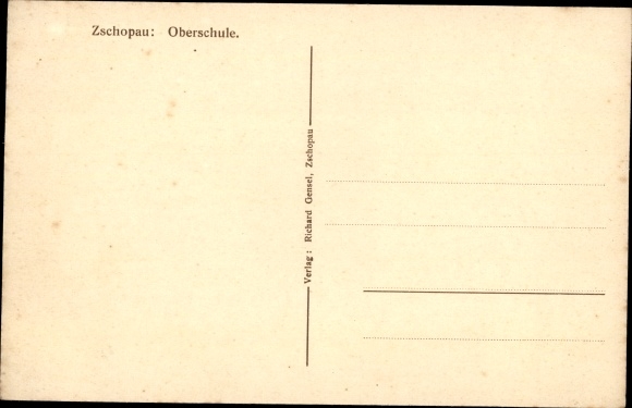 Ak Zschopau in het Ertsgebergte van Saksen, middelbare school