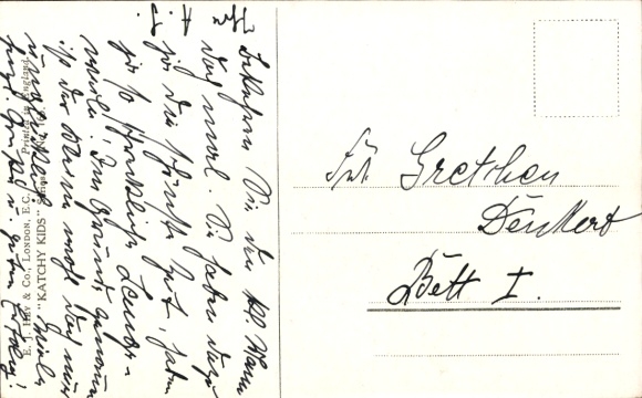 Artist Postcard Boy with a Bat, Woman Hater