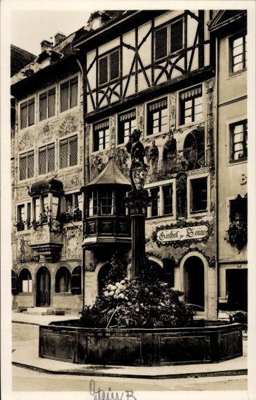 KP Stein am Rhein Kanton Schaffhausen, Gasthof zur Sonne, fontanna