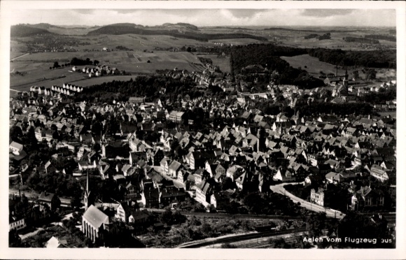 Postcard Aalen in the Ostalbkreis Württemberg, aerial photograph