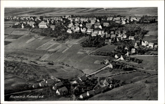 Postcard Aixheim Aldingen in Württemberg, aerial photograph