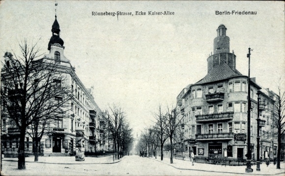 PC Berlin Schöneberg Friedenau, Rönnebergstrasse, corner of Kaiserallee, advertising column