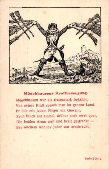 5 Ak Münchhausen Serie 5,  1-5
