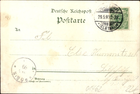 Chromo-Litho Dresden West Mobschatz, Liebeneck and Cossebaude, bishop