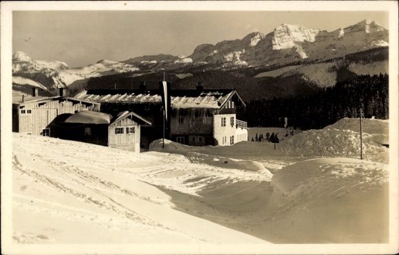 Postcard Reit im Winkl Upper Bavaria, Alpengasthof Winkelmoos, Winter