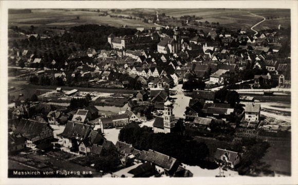 Ak Messkirch Messkirch in de Schwäbische Alb Baden, luchtfoto