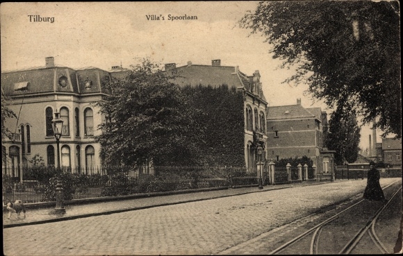 Ak Tilburg Noord-Brabant Nederland, Villa's Spoorlaan