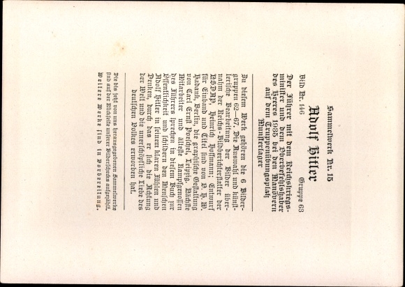 Collection picture Adolf Hitler, Werner von Fritsch, Werner von Blomberg, Collection No. 15 picture 146