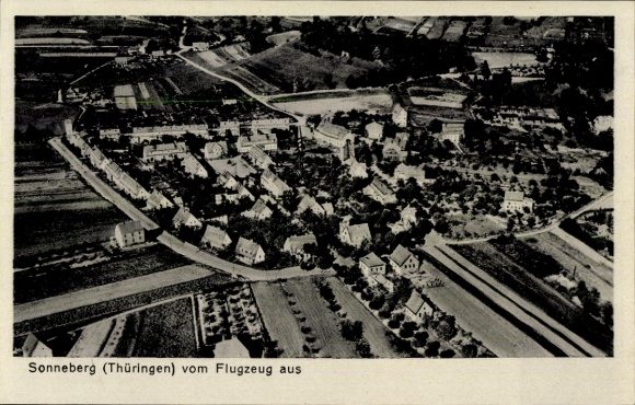 Ak Sonneberg in Thüringen, Fliegeraufnahme