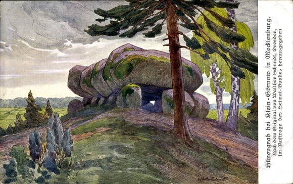 Artysta KP Klein Görnow ur. Sternberg, grobowiec megalityczny