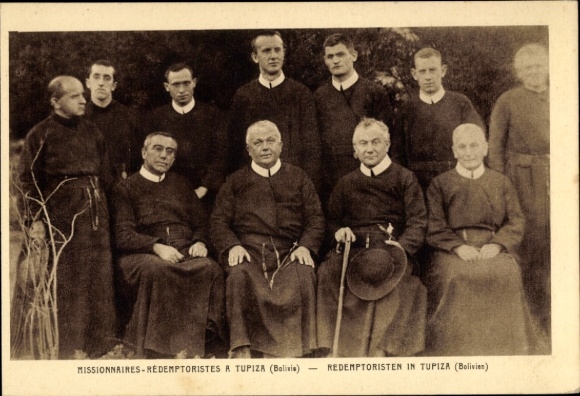 Ansichtkaart Tupiza Bolivia, missionarissen, redemptoristen, groepsportret