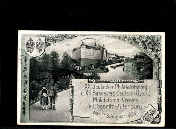 Postwaardestuk Ak PP 27 C98 04, 20e Duitse Filatelistendag 1908