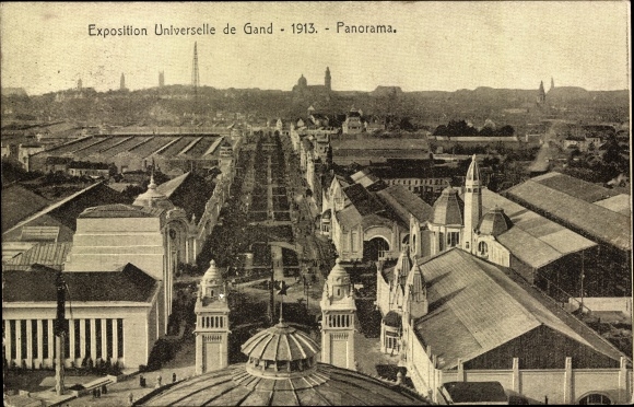 Postcard Gand Gent East Flanders, Exposition Internationale 1913, Panorama
