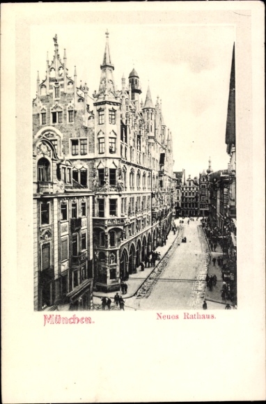 Postcard Munich, New Town Hall