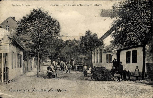 Postcard Wendisch Buchholz Märkisch Buchholz Dahme Spreewald, Inn to the Black Eagle