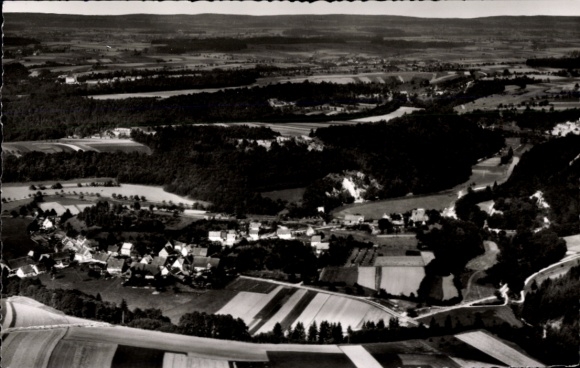 Ak Lobenhausen Kirchberg an der Jagst, Luftbild