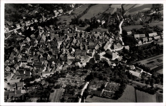 Postcard Kirnbach Wolfach in the Black Forest, aerial photograph of building, rural surroundings