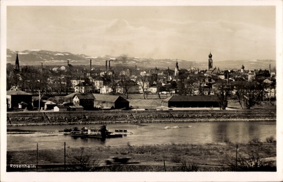 Postcard Rosenheim Upper Bavaria, general view