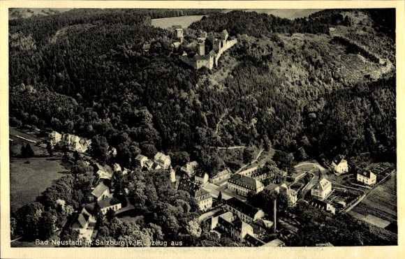 Postcard Bad Neustadt an der Saale Lower Franconia, aerial photograph, Salzburg
