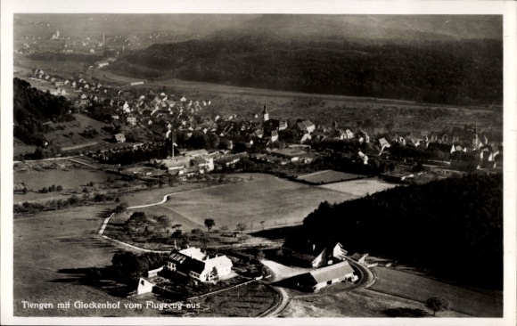Postcard Waldshut Tiengen am Hochrhein, aerial photograph, Glockenhof