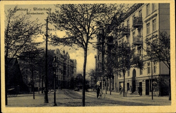 Postcard Hamburg Nord Winterhude, Barmbekerstraße