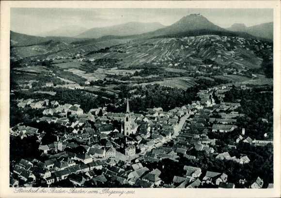 Postcard Steinbach Baden Baden, aerial photograph