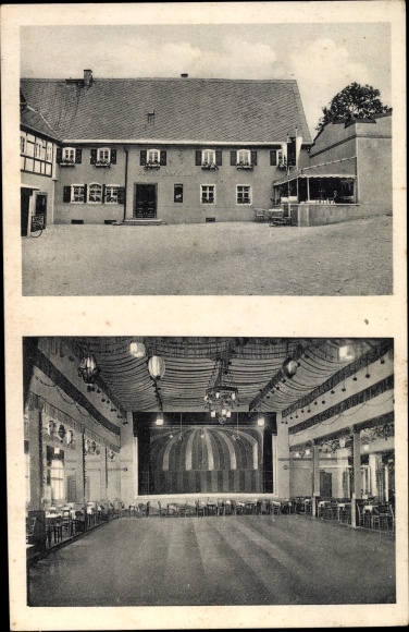 Postcard Bretnig Hauswalde Großröhrsdorf in Saxony, Gasthof zur Klinke, interior view