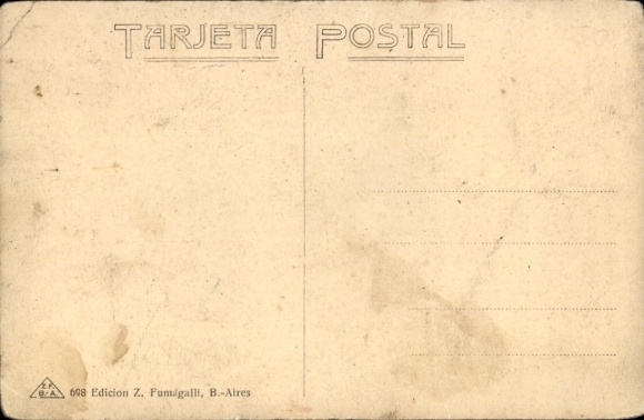Postcard Argentina, South American ethnic types, natives