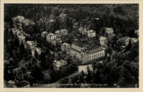 Postcard Friedrichroda in the Thuringian Forest, aerial photograph