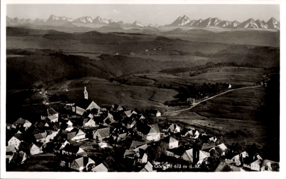Ak Görwihl in het Zwarte Woud, luchtfoto