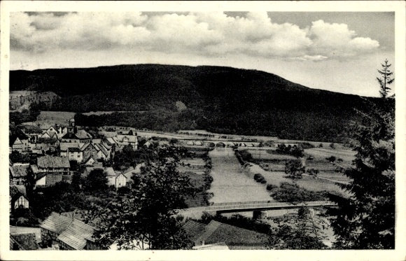 Postcard Beiseförth Malsfeld in Hesse, partial view, Zweibrückeblick
