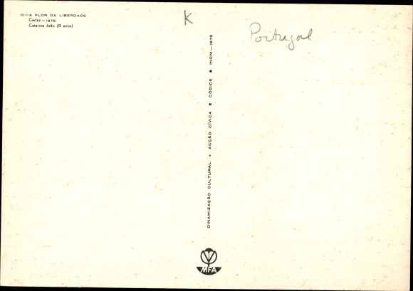 Postcard History Portugal, MFA, Dia Mundial da Criaca, 1975