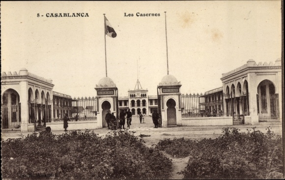 Postcard Casablanca Morocco, Les Casernes