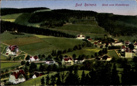 Ak Duszniki Zdrój Bad Reinerz Schlesien, Blick vom Holteiberg