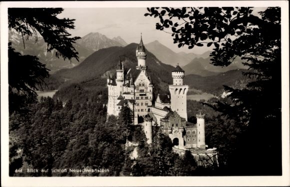 Ak Hohenschwangau Schwangau im Ostallgäu, Schloss Neuschwanstein