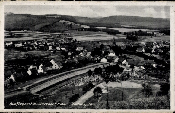 Postcard Niederwürzbach Blieskastel in Saarland, general view