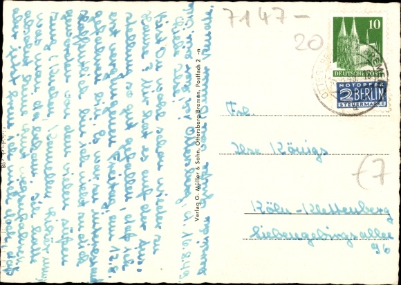 Postcard Ottersberg in Lower Saxony, elementary school