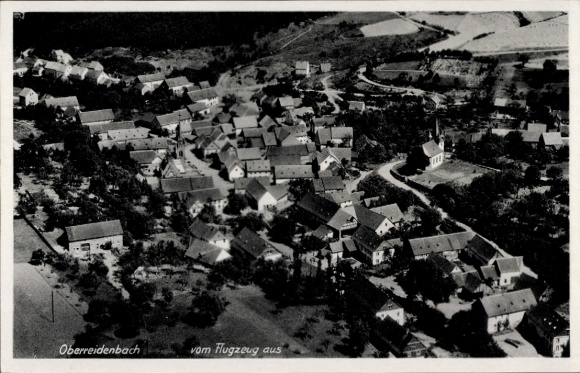 Postcard Oberreidenbach Rhineland Palatinate, aerial photograph